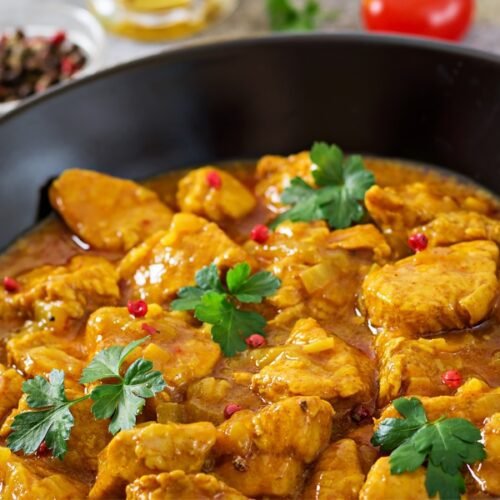 Chickene Curry in a pan