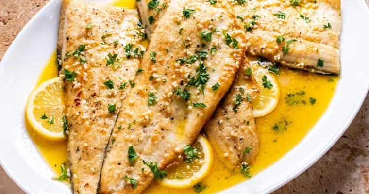 Baked Fish in Lemon Butter Sauce