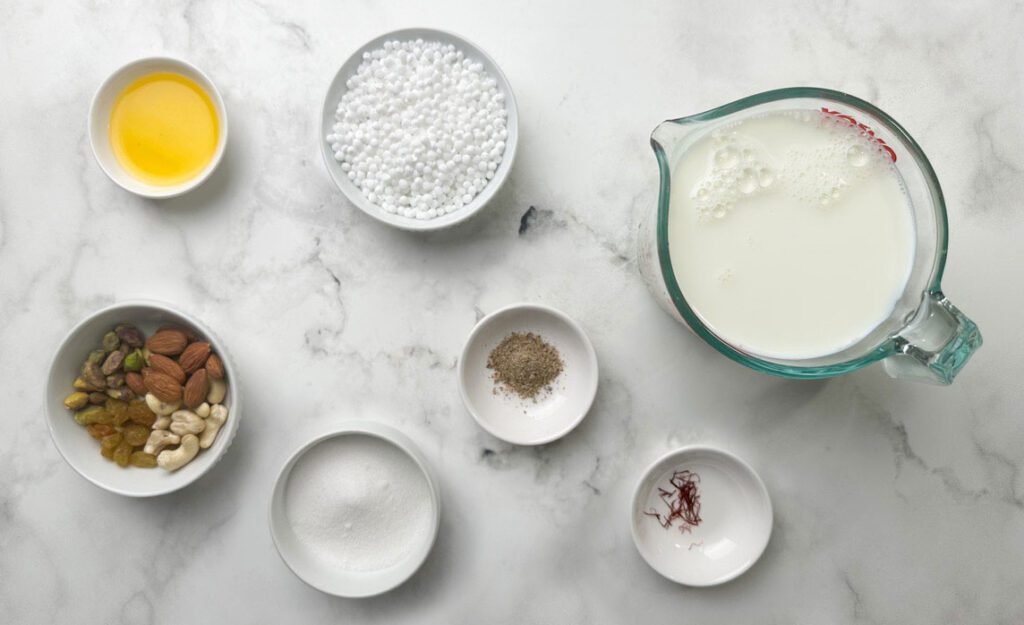 sabudana kheer ingredients